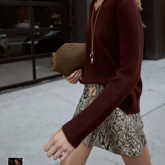 Zara ASYMMETRICAL CULOTTE SKIRT WITH APPLIQUE Size XS NWT - Picture 5 of 11